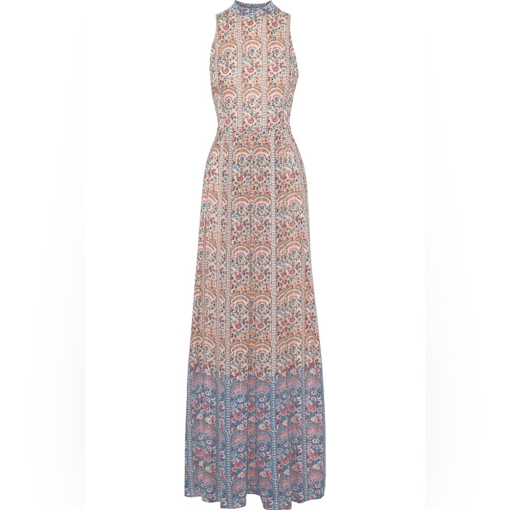 Mikael Aghal Floral-print jacquard gown